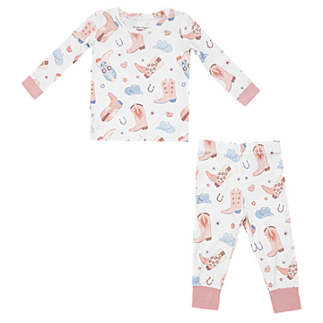 Pink Cowboy Boots PJ Set - Little Kinfolk Boutique | Children's Clothing Regina, SK