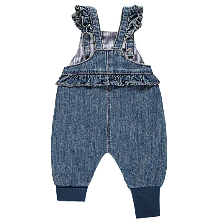 Eva Ruffled Overalls - Little Kinfolk Boutique | Children's Clothing Regina, SK