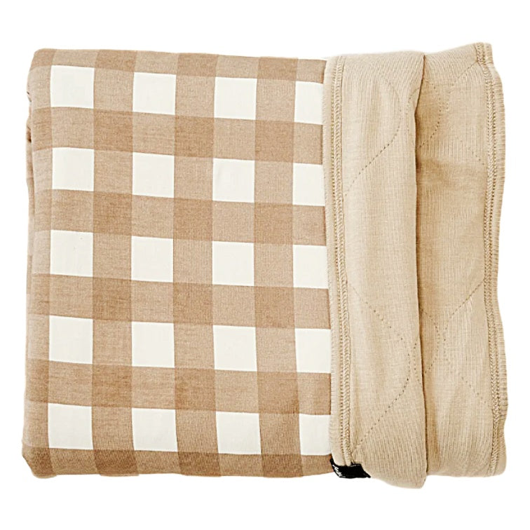 Taupe Plaid 1.0 TOG Blanket - Little Kinfolk Boutique | Children's Clothing Regina, SK